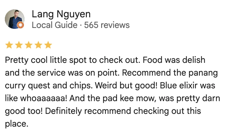 Customer review screenshot