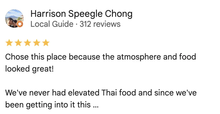Customer review screenshot